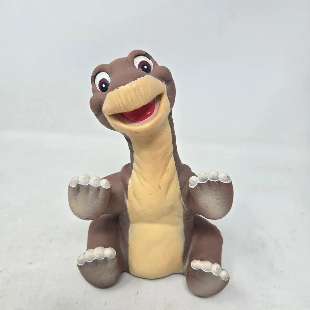 Vintage 1988 Land Before Time Littlefoot Puppet Figure UCS Amblin Dinosaur Brown